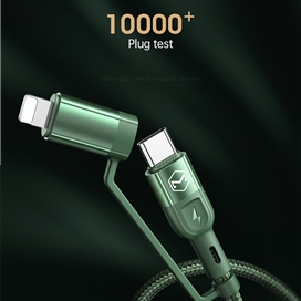کابل تبدیل USB / USB-C به لایتنینگ / USB-C مک دودو مدل MC-CA-8070 طول 1.2 متر
