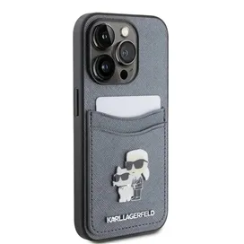 قاب کارل لاگرفلد مدل SAFFIANO CASE WITH CARDSOLTS مناسب برای گوشی موبایل اپل آیفون 15 پرومکس