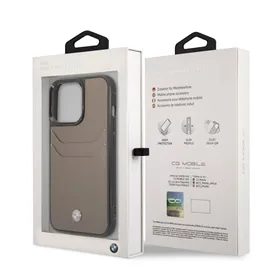 قاب BMW مدل GENUINE LEATHER WITH CARDSOLT مناسب برای گوشی موبایل اپل Apple iPhone 14 Pro Max