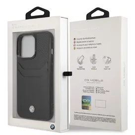 قاب BMW مدل GENUINE LEATHER WITH CARDSOLT مناسب برای گوشی موبایل اپل Apple iPhone 14 Pro Max