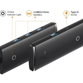 هاب یو اس بی 4 پورت بیسوس Baseus Airjoy 4 Port USB3.0 Hub Adapter WKQX030001