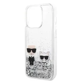 کاور کارل لاگرفلد مدل GLITTER KARL & CHOUPETTE مناسب برای گوشی موبایل اپل Apple iPhone 14 Pro Max