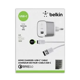 شارژر دیواری بلکین مدل F7U034VF04 به همراه کابل تبدیل USB-C