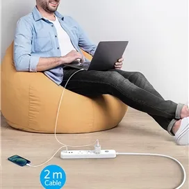 چند راهی برق 2 متری انکر Powerextend 3 PD مدل A9136