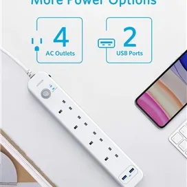 چند راهی برق 2 متری انکر Anker 6-in-1 USB Power Strip مدل A9141