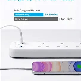 چند راهی برق 2 متری انکر Anker 6-in-1 USB Power Strip مدل A9141
