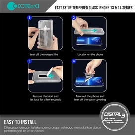گلس تمام صفحه تمام چسب کوتتسی Apple iPhone 13 Coteetci HD 35001