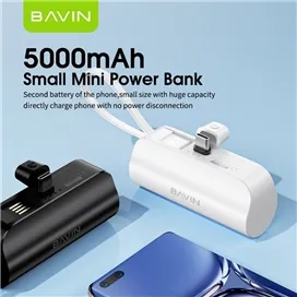 پاوربانک 5000 باوین Bavin PC013 توان 10 وات همراه با کانکتور لایتنینگ