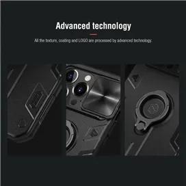 قاب محافظ نیلکین آیفون 15 پرو مکس Nillkin Apple iPhone 15 Pro Max Camshield Armor Case