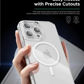 قاب مگ سیف برند Green Lion مدل MagSafe Crystal Clear مناسب برای Apple iPhone 15 Pro Max
