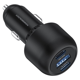 شارژر فندکی پاورولوژی Powerology Ultra Quick Car Charger PCCSR007 توان 130 وات