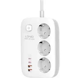 چند راهی برق 3250 وات الدینیو LDNIO 65W Smart Guard Power Strip SC3436