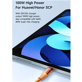کابل سوپر فست شارژ و انتقال داده تایپ‌سی به تایپ‌سی 1.8 متری مک‌دودو MCDODO CA-211 100W Charging Cable