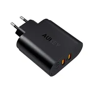 شارژر دیواری 2 پورت با قابلیت شارژ سریع آکی Aukey PA-T16 USB Wall Charger with Dual Quick Charge 3.0
