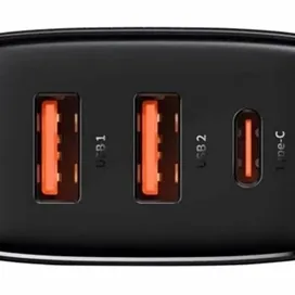 شارژر دیواری سریع 30 وات بیسوس Baseus 30W Compact Quick Charger 2U+C CN CCXJ-C01