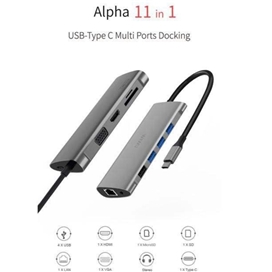 هاب 11 پورت USB-C WIWUمدل Alpha 11