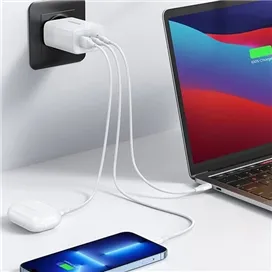 شارژر دیواری 65 وات با دو پورت USB-C و یک پورت USB-A یوگرین مدل CD275 کد 90496