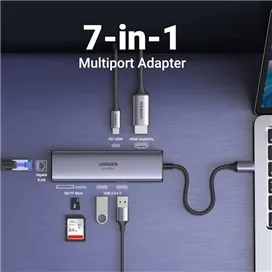 هاب 7 پورت USB-C یوگرین مدل CM512