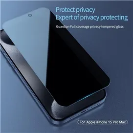محافظ صفحه نمایش حریم شخصی نیلکین مدل Guardian Privacy مناسب برای گوشی موبایل اپل iPhone 15 Pro Max