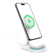 هولدر رومیزی و شارژر وایرلس دوکاره رسی Recci Wireless Charger Holder 2In1 RCW-32