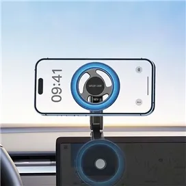 پایه نگهدارنده مغناطیسی موبایل گرین لاین مدل Green Lion Foldable Magnetic Car Mount GNFLMAGCMTBK