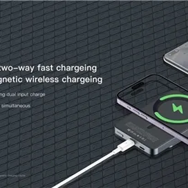 پاوربانک وایرلس مگنتی 20 وات رسی RECCI Matrix Wireless Charging Powerbank RPB-W16