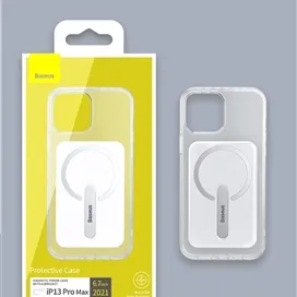 قاب محافظ مگنتی بیسوس آیفون Apple iPhone 13 Pro Max Baseus Magnetic Phone Case ARCX000202 استند دار