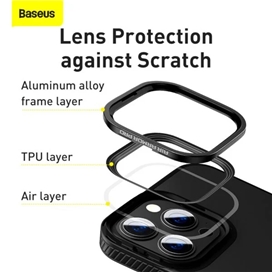 قاب محافظ بیسوس آیفون Apple iPhone 13 Pro Max Baseus Air Armor Crystal Phone Case  ARJT000201