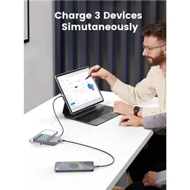پاور بانک بی سیم مغناطیسی و باسیم 57.5 وات و 10000mAh دو پورت یوگرین مدل PB206 کد 15086