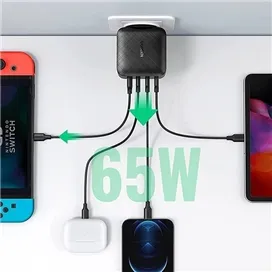 شارژر دیواری 65 وات با 3 پورت USB-C و 1 پورت USB-A یوگرین مدل CD224