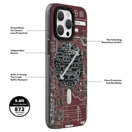 قاب YOUNGKIT یانگکیت Technology Series Red مناسب برای Apple iPhone 16 Pro Max
