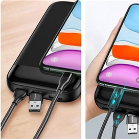 کابل لایتنینگ به USB / Type-C دو کاره Baseus Dual Output CATLYW-G01 توان 18 وات طول 1 متر