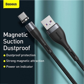 کابل مگنتی Type C بیسوس Baseus Zinc Magnetic CATXC-N01 طول 1 متر توان 5 آمپر
