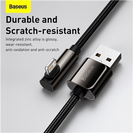 کابل لایتنینگ بیسوس Baseus Legend Series Elbow USB to iP CALCS-A01 طول 2 متر و توان 2.4 آمپر