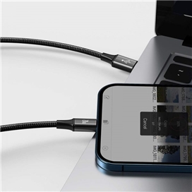 کابل سه سر بیسوس Baseus Rapid Fast Charging Type-C to M+L+C CAMLT-SC01 توان 3.5 آمپر و طول 1.5 متر