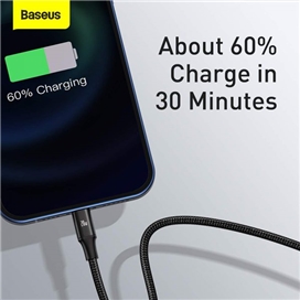 کابل سه سر بیسوس Baseus Rapid Fast Charging Type-C to M+L+C CAMLT-SC01 توان 3.5 آمپر و طول 1.5 متر