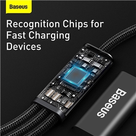 کابل سه سر بیسوس Baseus Rapid Fast Charging Type-C to M+L+C CAMLT-SC01 توان 3.5 آمپر و طول 1.5 متر