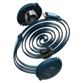 کابل سه سر بیسوس طول 1.2متر و توان 100 وات دارای سیم جمع کنBaseus Bright Mirror Retractable CAMLC-AMJ01