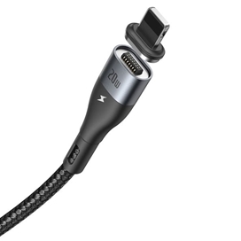 کابل مگنتی لایتنینگ بیسوس Baseus Zinc Magnetic Type C to Lightning CATLXC-01 طول 1 متر توان 20 وات