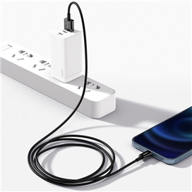 کابل لایتنینگ بیسوس Baseus Superior Series USB to iP CALYS-01 طول 25 سانتی متر و توان 2.4 آمپر