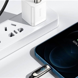 کابل لایتنینگ به Type C بیسوس Baseus Crystal Shine Fast Data Cable CAJY000201 طول 1.2 متر توان 20 وات