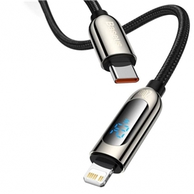 کابل لایتنینگ به Type C بیسوس Baseus Crystal Shine Fast Data Cable CAJY000201 طول 1.2 متر توان 20 وات
