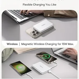 پاوربانک 10000 مگنتی 22.5 وات بیسوس BASEUS Magnetic Mini Power Bank Qi2 PPWPQ10-20