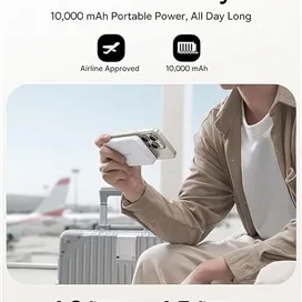 پاوربانک 10000 مگنتی 22.5 وات بیسوس BASEUS Magnetic Mini Power Bank Qi2 PPWPQ10-20