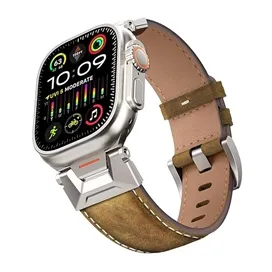 بند چرمی G-Tech Vintage Leather برای اپل واچ (44/45/46/49mm)