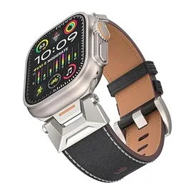 بند چرمی G-Tech Vintage Leather برای اپل واچ (44/45/46/49mm)