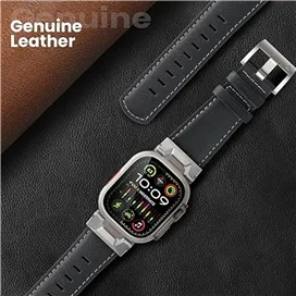 بند چرمی G-Tech Vintage Leather برای اپل واچ (44/45/46/49mm)