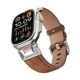 بند چرمی G-Tech Vintage Leather برای اپل واچ (44/45/46/49mm)