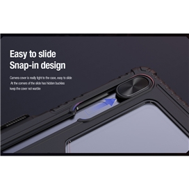 کیف کلاسوری نیلکین مدل Camshield Bumper Flip Folding مناسب برای تبلت سامسونگ Galaxy Tab S10 Plus