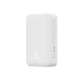 پاوربانک وایرلس مگنتی 10000 با کابل لایتنینگ بیسوس Baseus Magnetic mini 20W Power Bank PPCXM10I